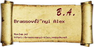 Brassoványi Alex névjegykártya