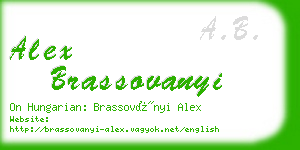 alex brassovanyi business card